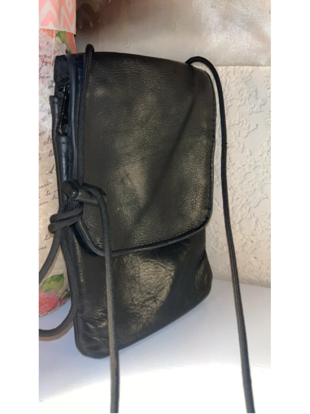 Women's Wild West Black Leather Crossbody Bag One Size